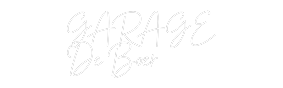 NEONSIGN: GARAGE
De Boer